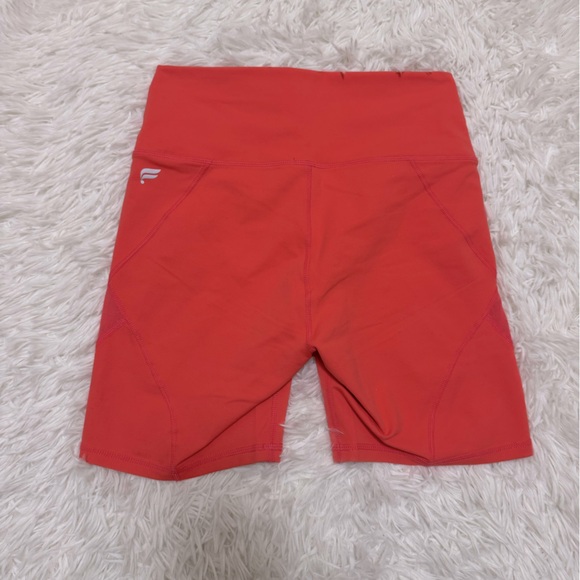 Fabletics Orange Shorts Fabletics Athletic Shorts Orange Fabletics Biker Shorts - Picture 4 of 5